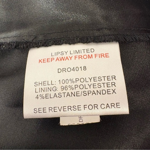 Lipsy Black sleeveless dress with a cool pattern, zipper, hooks and buttons. - Picture 8 of 10